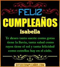 Frases de Cumpleaños Isabella
